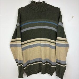 Vintage 90s Cherokee Striped Turtleneck Sweater